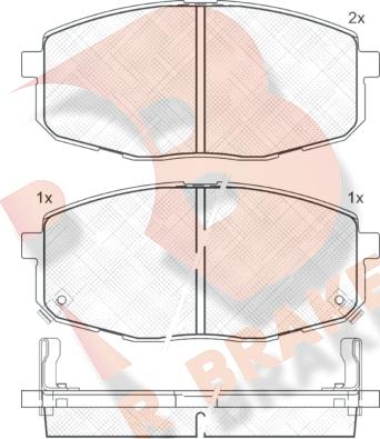 R Brake RB1540 - Əyləc altlığı dəsti, əyləc diski furqanavto.az