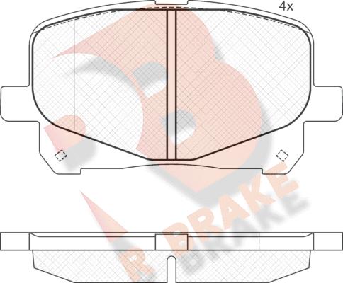 R Brake RB1555 - Əyləc altlığı dəsti, əyləc diski furqanavto.az