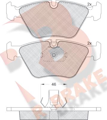 R Brake RB1550 - Əyləc altlığı dəsti, əyləc diski furqanavto.az