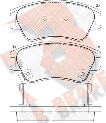 R Brake RB1557 - Əyləc altlığı dəsti, əyləc diski furqanavto.az