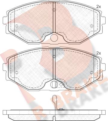 R Brake RB1568 - Əyləc altlığı dəsti, əyləc diski furqanavto.az