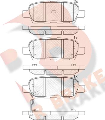 R Brake RB1509 - Əyləc altlığı dəsti, əyləc diski furqanavto.az