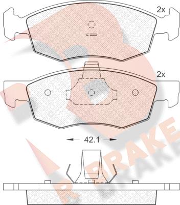 R Brake RB1508 - Əyləc altlığı dəsti, əyləc diski furqanavto.az