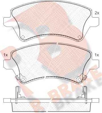 R Brake RB1513 - Əyləc altlığı dəsti, əyləc diski furqanavto.az