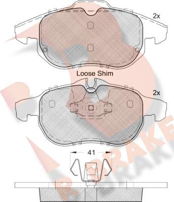 R Brake RB1536-400 - Əyləc altlığı dəsti, əyləc diski furqanavto.az