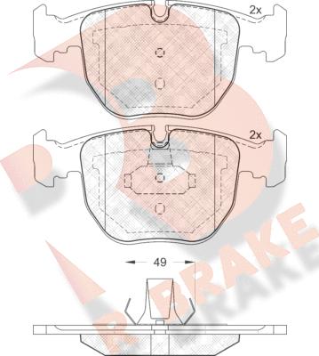 R Brake RB1530 - Əyləc altlığı dəsti, əyləc diski furqanavto.az