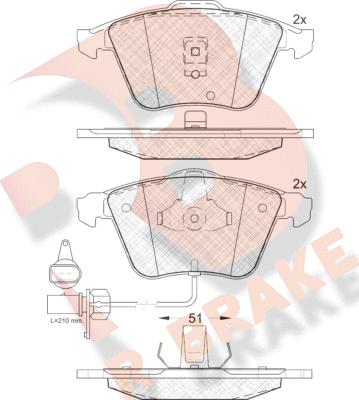 R Brake RB1531 - Əyləc altlığı dəsti, əyləc diski furqanavto.az