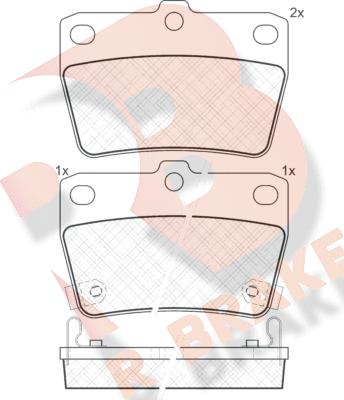 R Brake RB1520 - Əyləc altlığı dəsti, əyləc diski furqanavto.az