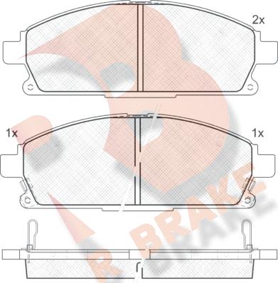 R Brake RB1521 - Əyləc altlığı dəsti, əyləc diski furqanavto.az