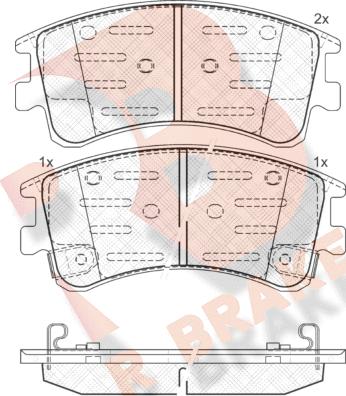 R Brake RB1578 - Əyləc altlığı dəsti, əyləc diski furqanavto.az