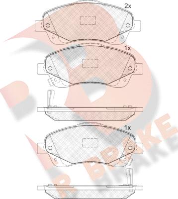 R Brake RB1573 - Əyləc altlığı dəsti, əyləc diski furqanavto.az