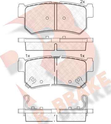 R Brake RB1646 - Əyləc altlığı dəsti, əyləc diski furqanavto.az