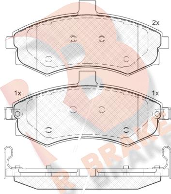 R Brake RB1643 - Əyləc altlığı dəsti, əyləc diski furqanavto.az