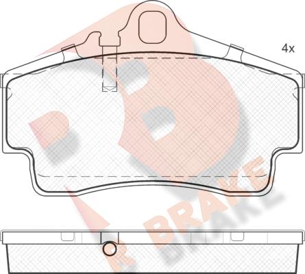 R Brake RB1619 - Əyləc altlığı dəsti, əyləc diski furqanavto.az