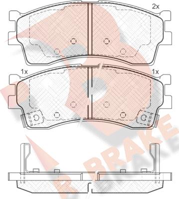 R Brake RB1610 - Əyləc altlığı dəsti, əyləc diski furqanavto.az