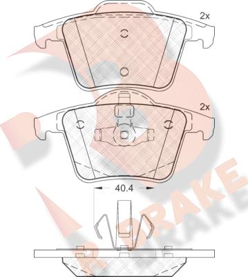 R Brake RB1612 - Əyləc altlığı dəsti, əyləc diski furqanavto.az