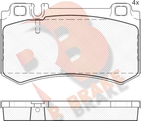 R Brake RB1680 - Əyləc altlığı dəsti, əyləc diski furqanavto.az