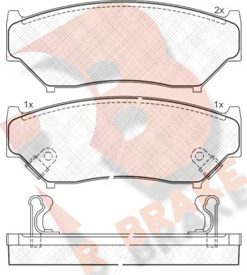 R Brake RB1096 - Əyləc altlığı dəsti, əyləc diski furqanavto.az