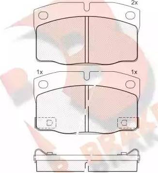 R Brake RB1093 - Əyləc altlığı dəsti, əyləc diski furqanavto.az