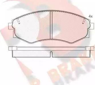 R Brake RB1097 - Əyləc altlığı dəsti, əyləc diski furqanavto.az