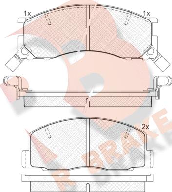 R Brake RB1057 - Əyləc altlığı dəsti, əyləc diski furqanavto.az