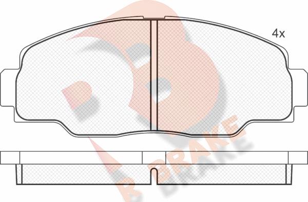 R Brake RB1008 - Əyləc altlığı dəsti, əyləc diski furqanavto.az