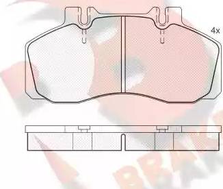 R Brake RB1080 - Əyləc altlığı dəsti, əyləc diski furqanavto.az