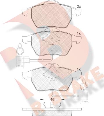 R Brake RB1191 - Əyləc altlığı dəsti, əyləc diski furqanavto.az