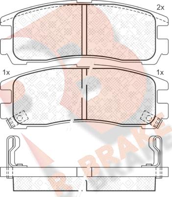 R Brake RB1192 - Əyləc altlığı dəsti, əyləc diski furqanavto.az