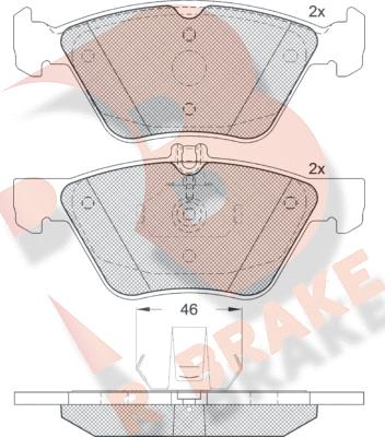 R Brake RB1159 - Əyləc altlığı dəsti, əyləc diski furqanavto.az