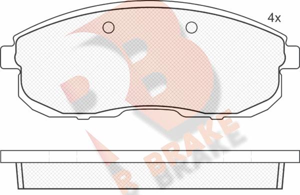 R Brake RB1100 - Əyləc altlığı dəsti, əyləc diski furqanavto.az