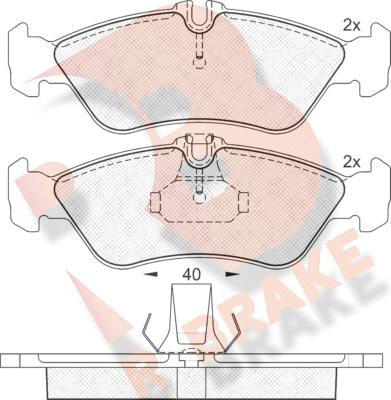 R Brake RB1103-046 - Əyləc altlığı dəsti, əyləc diski furqanavto.az