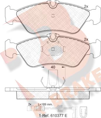 R Brake RB1103-203 - Əyləc altlığı dəsti, əyləc diski furqanavto.az