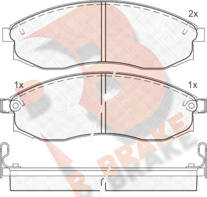 R Brake RB1179 - Əyləc altlığı dəsti, əyləc diski furqanavto.az