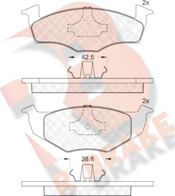 R Brake RB1178 - Əyləc altlığı dəsti, əyləc diski furqanavto.az