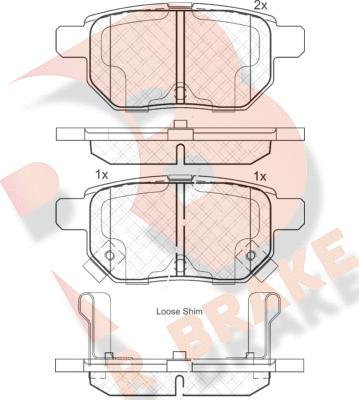 R Brake RB1899 - Əyləc altlığı dəsti, əyləc diski furqanavto.az