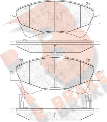 R Brake RB1892 - Əyləc altlığı dəsti, əyləc diski furqanavto.az