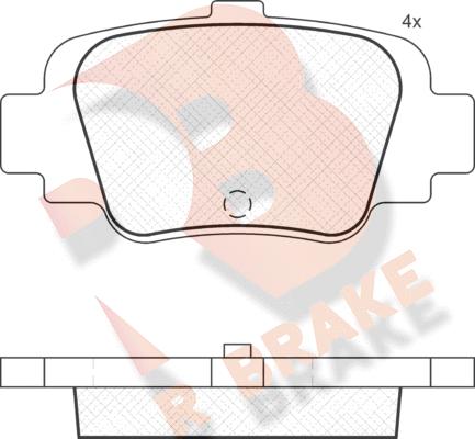 R Brake RB1840 - Əyləc altlığı dəsti, əyləc diski furqanavto.az