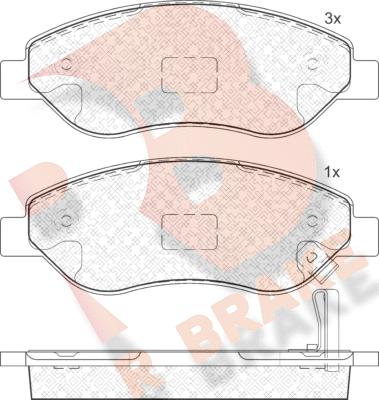 R Brake RB1850 - Əyləc altlığı dəsti, əyləc diski furqanavto.az