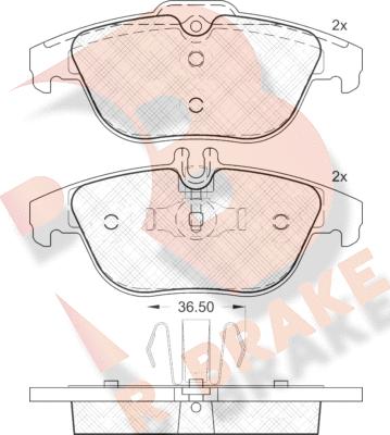 R Brake RB1863 - Əyləc altlığı dəsti, əyləc diski furqanavto.az