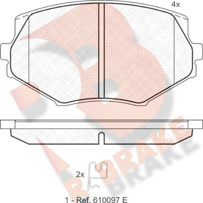 R Brake RB1818 - Əyləc altlığı dəsti, əyləc diski furqanavto.az