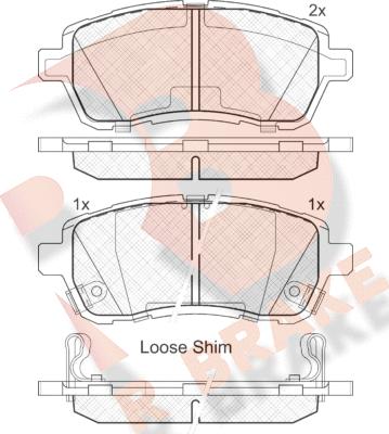 R Brake RB1881-200 - Əyləc altlığı dəsti, əyləc diski furqanavto.az