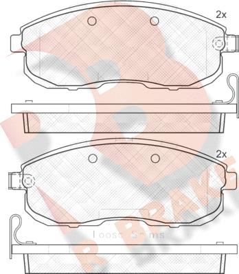 R Brake RB1882 - Əyləc altlığı dəsti, əyləc diski furqanavto.az