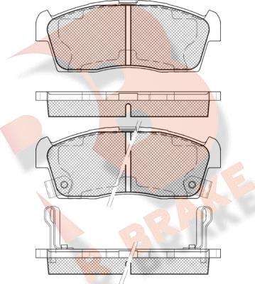 R Brake RB1833-203 - Əyləc altlığı dəsti, əyləc diski furqanavto.az