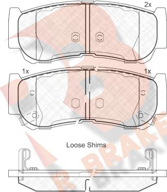 R Brake RB1829 - Əyləc altlığı dəsti, əyləc diski furqanavto.az