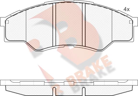 R Brake RB1824 - Əyləc altlığı dəsti, əyləc diski furqanavto.az