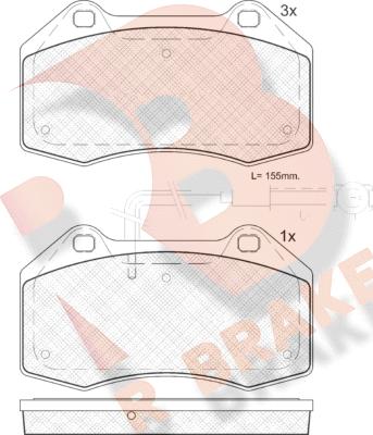 R Brake RB1879 - Əyləc altlığı dəsti, əyləc diski furqanavto.az