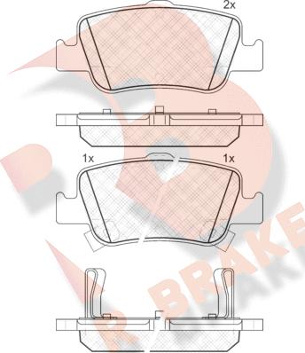 R Brake RB1870 - Əyləc altlığı dəsti, əyləc diski furqanavto.az