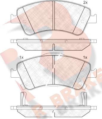 R Brake RB1871 - Əyləc altlığı dəsti, əyləc diski furqanavto.az