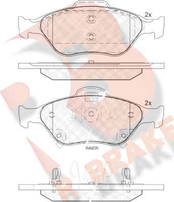 R Brake RB1877 - Əyləc altlığı dəsti, əyləc diski furqanavto.az